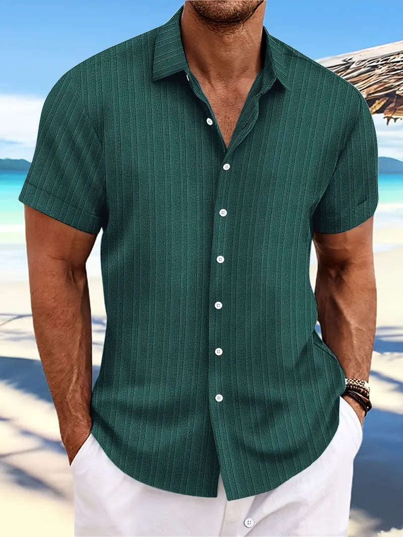 Troy - Camisa Clásica de Botones