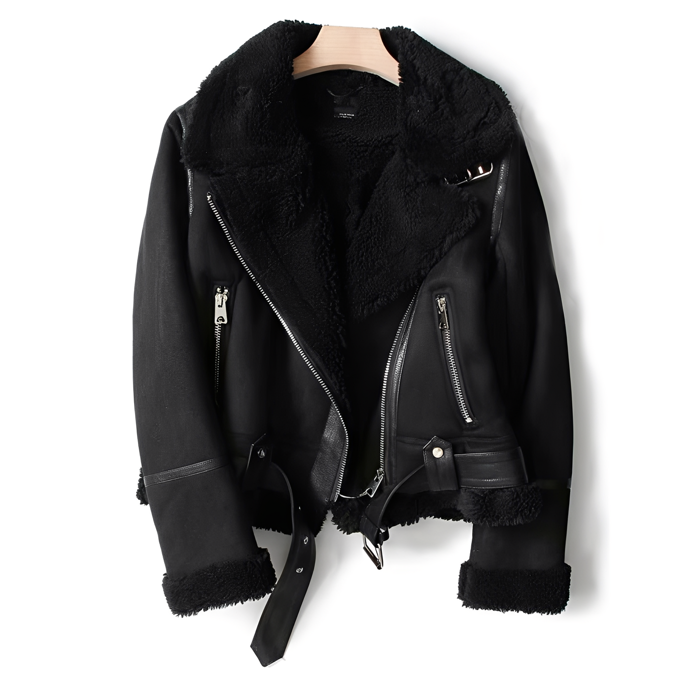 Serrena - Cálida, suave chaqueta de cuero para mujeres