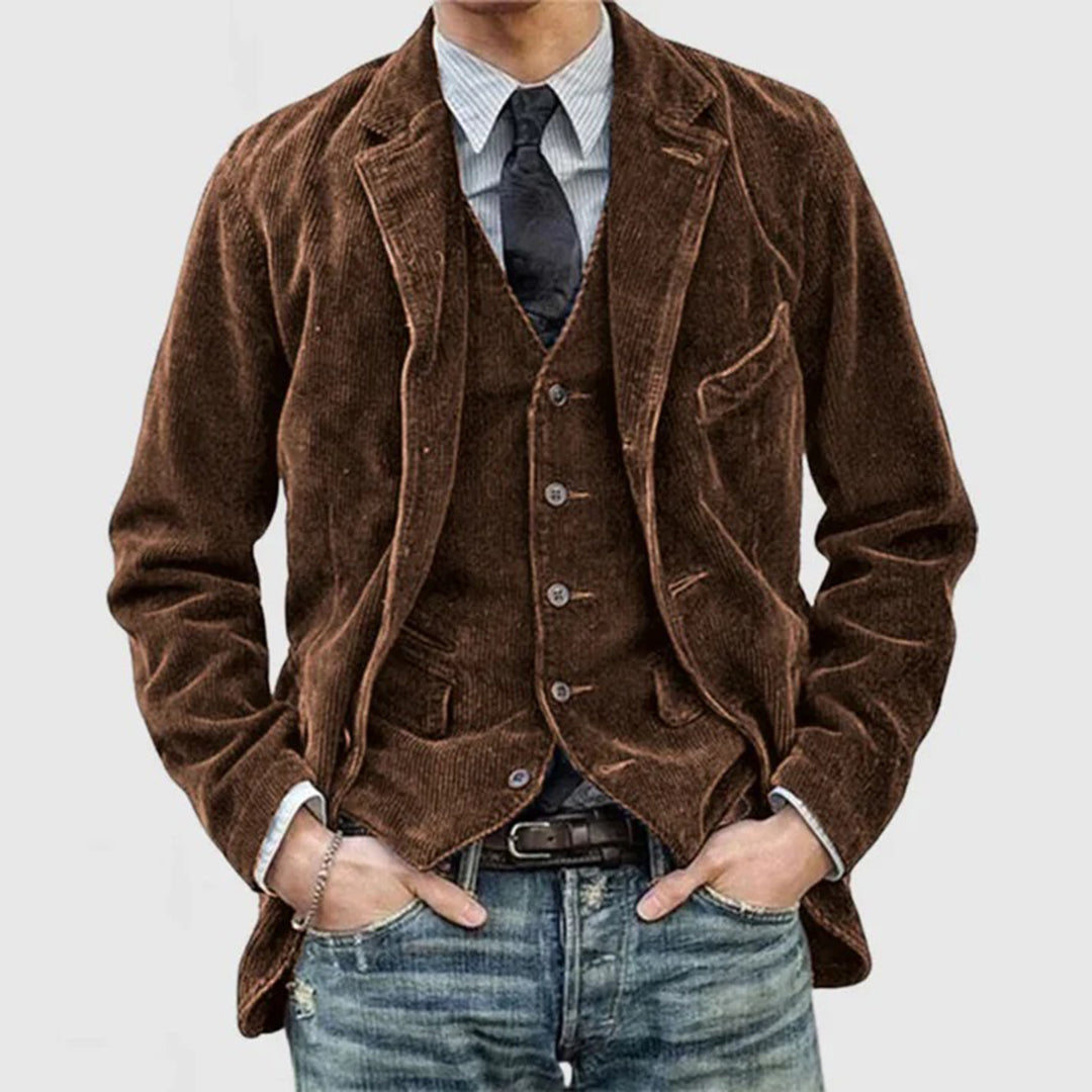 Boromir - Chaqueta de pana informal para hombres