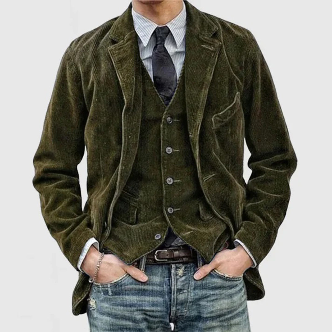 Boromir - Chaqueta de pana informal para hombres
