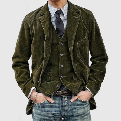 Boromir - Chaqueta de pana informal para hombres