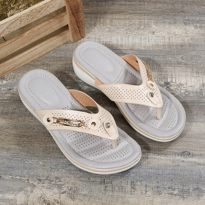 Darlene - Chanclas de Tacón Bajo