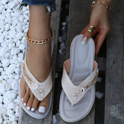 Darlene - Chanclas de Tacón Bajo