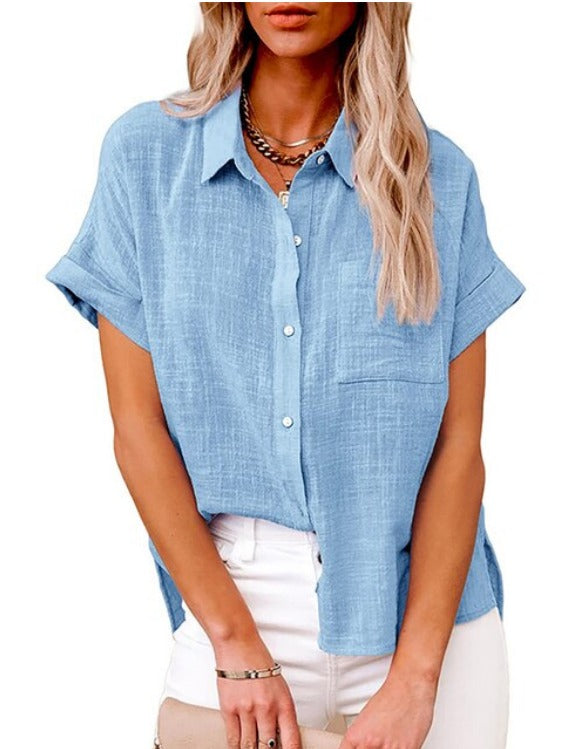 Janice - Blusa Ligera de Algodón y Lino