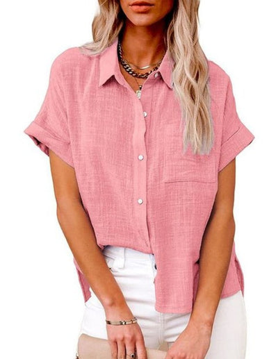 Janice - Blusa Ligera de Algodón y Lino