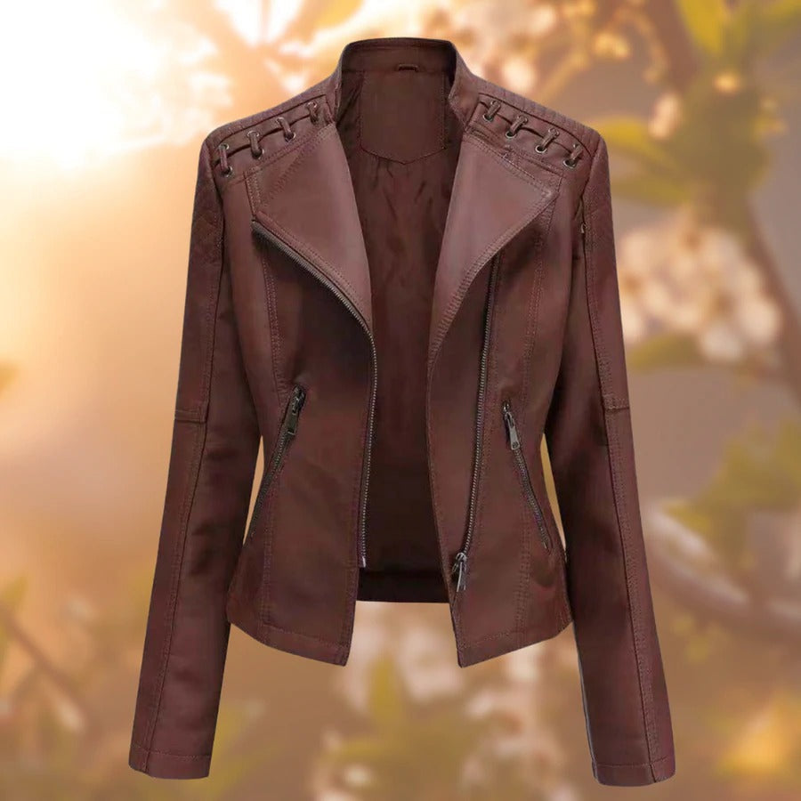 Lara – Chaqueta de Cuero Clásica