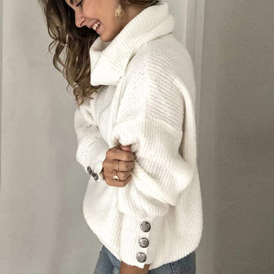 Noelani - Ligero Suéter de Cuello Alto para Mujer