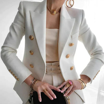 Clara – Blazer de Doble Botonadura