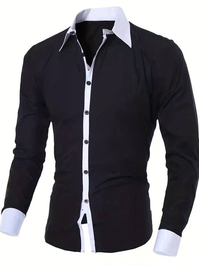 Tonie – Camisa Elegante con Contraste de Corte Moderno