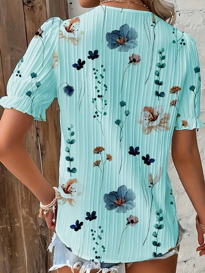 Ava - Blusa de Primavera con Escote en V y Comodidad Ligera