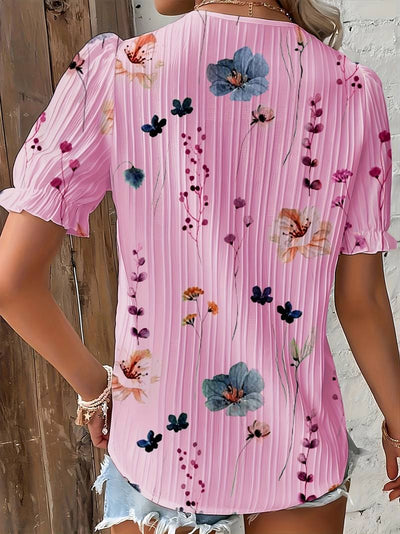 Ava - Blusa de Primavera con Escote en V y Comodidad Ligera