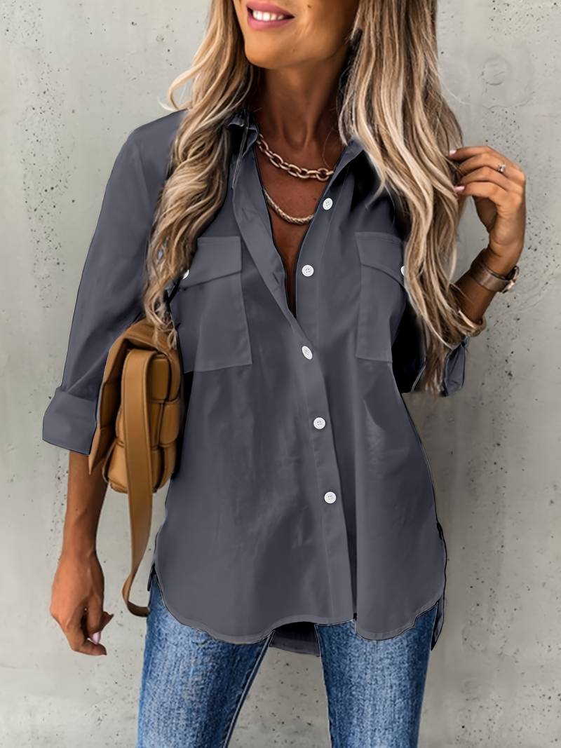 Kaitlyn - Camisa de Manga Larga con Botones