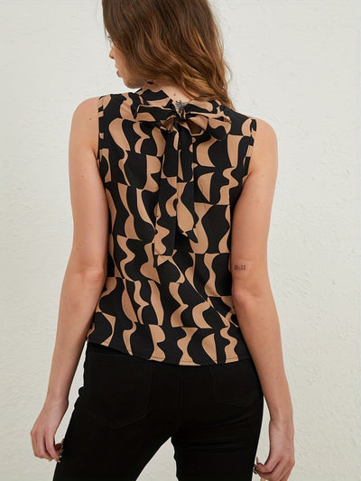 Ursula - Top sin mangas de cuello alto para primavera y verano
