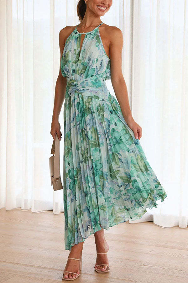 Jinora - Vestido versátil a la rodilla con estampado de flores