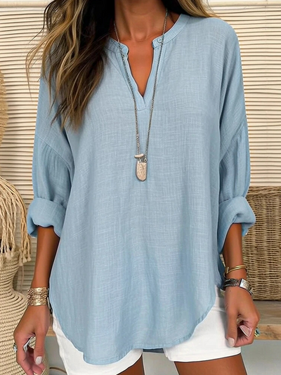 Vera - Blusa de lino estilo casual
