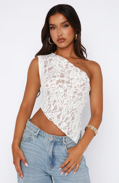 Luise - Top de encaje con detalles en la espalda