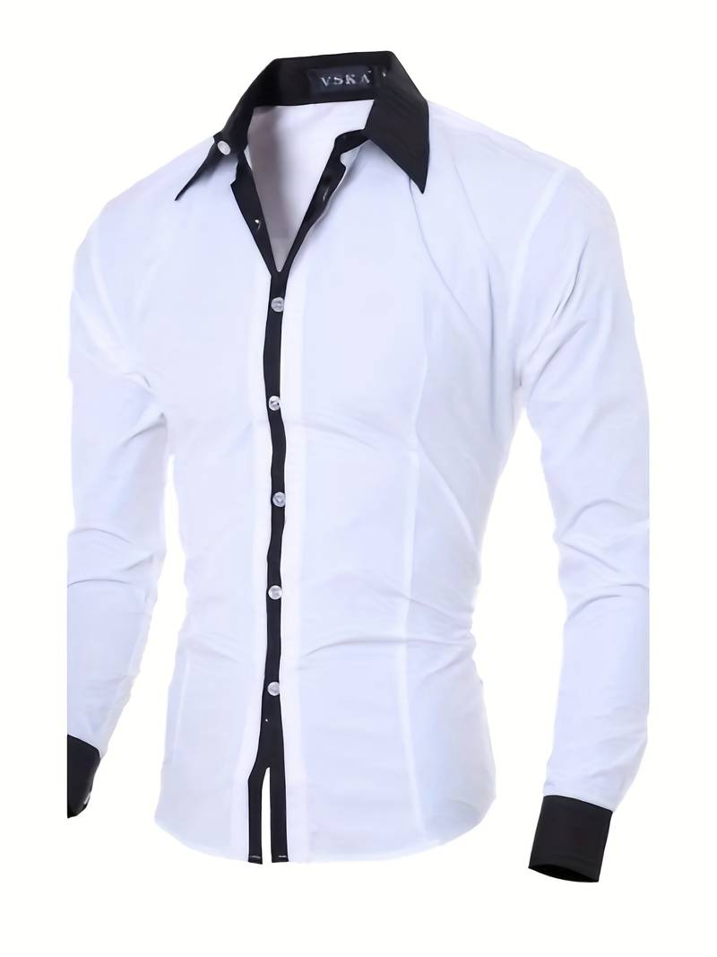 Tonie – Camisa Elegante con Contraste de Corte Moderno