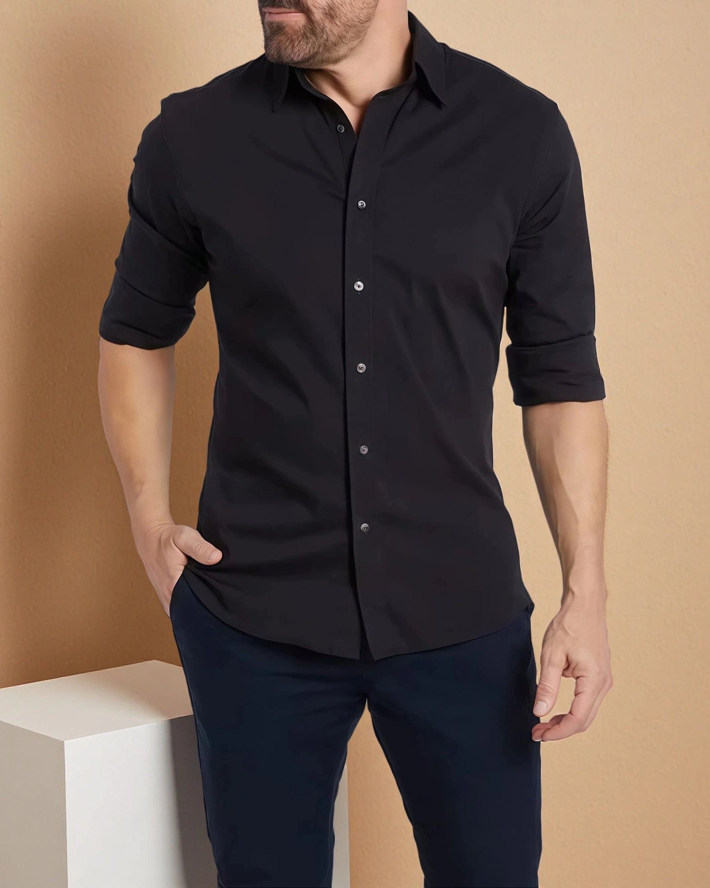 Pablo - Camisa elástica con cremallera