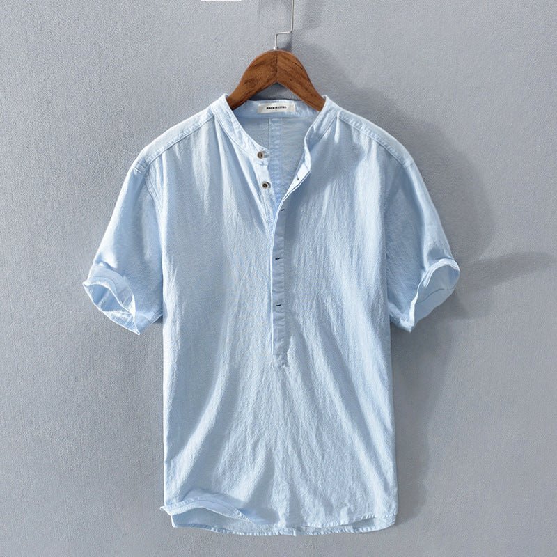 Ismael - Camisa de lino casual con manga corta