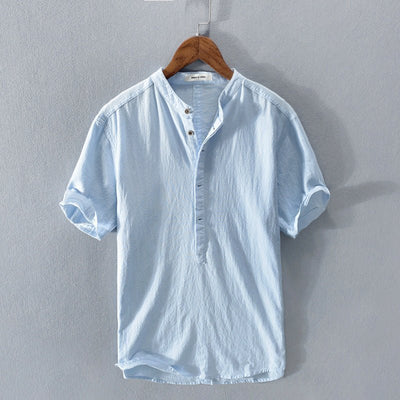 Ismael - Camisa de lino casual con manga corta
