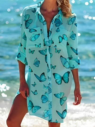 Emely - Vestido camiseta casual holgadamente cortado para mujeres
