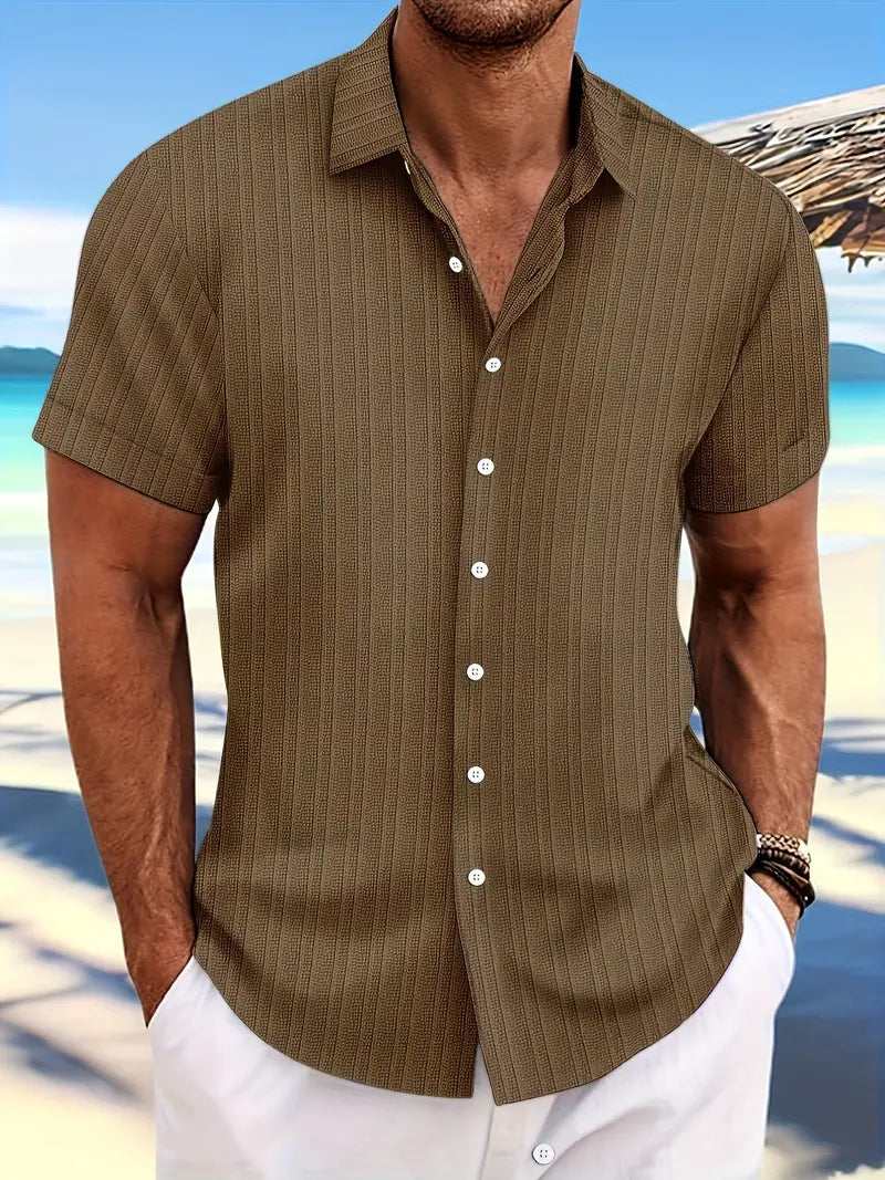 Troy - Camisa Clásica de Botones