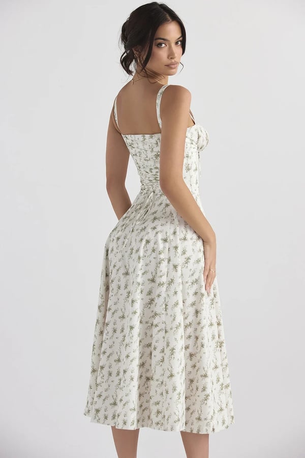 Carmen - Vestido de verano bustier cómodo con estampado floral