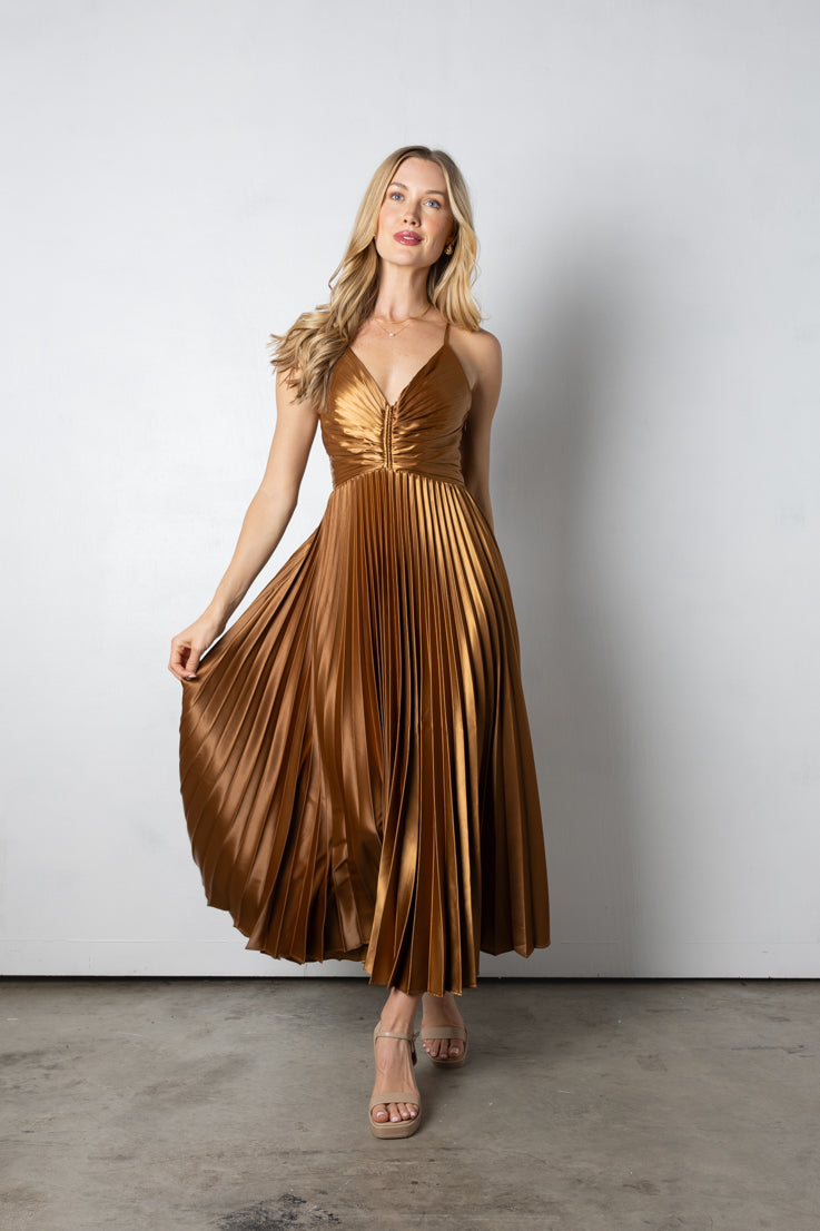 Sophia - Vestido cruzado plegable