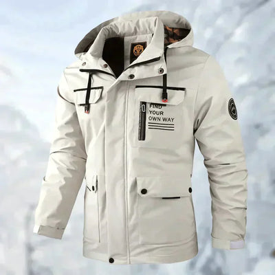 Luke – Chaqueta Impermeable en Titanio