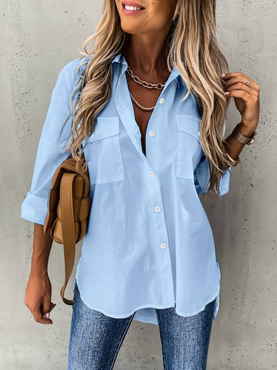 Kaitlyn - Camisa de Manga Larga con Botones
