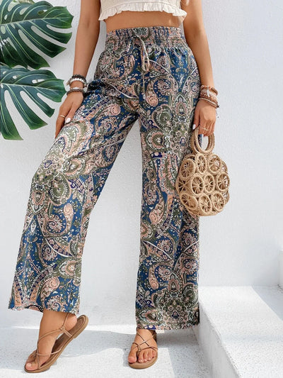 Lauren - Pantalones de pierna ancha con estampado llamativo