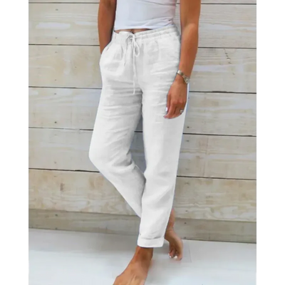 Stacey - Pantalones de lino elegantes y sin esfuerzo