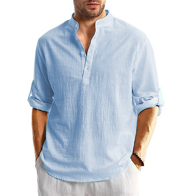 Russell - Camisa casual de manga larga para hombres