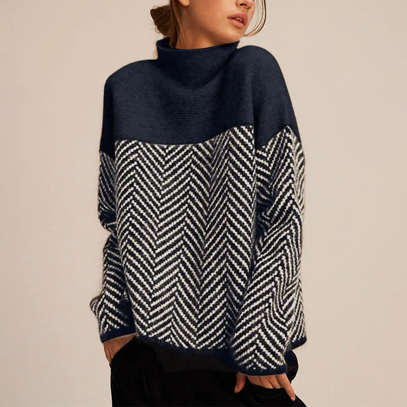 Sina - Elegante Suéter de Cuello Alto Mujer