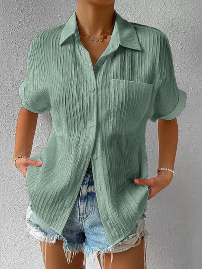 Desiire - Camiseta moderna y elegante para mujer con bolsillo