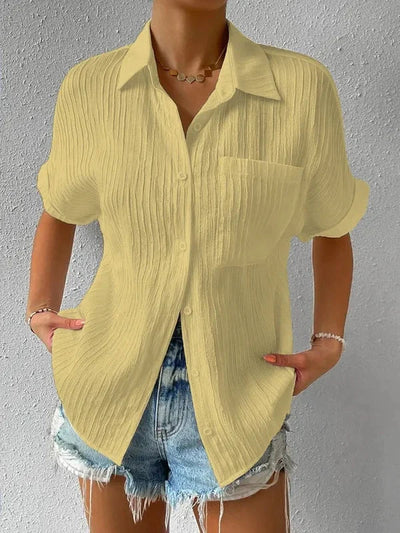 Desiire - Camiseta moderna y elegante para mujer con bolsillo