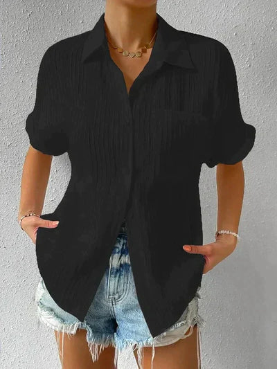 Desiire - Camiseta moderna y elegante para mujer con bolsillo