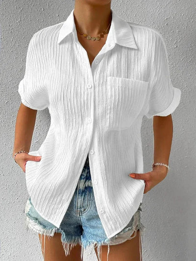 Desiire - Camiseta moderna y elegante para mujer con bolsillo