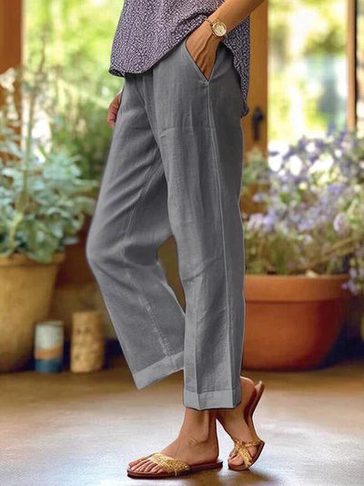 Oona - Pantalones lino verano mujer