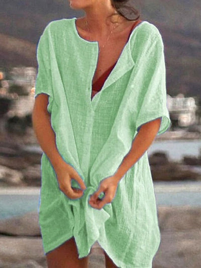 Evelyn - Vestido Relajado en Lino y Algodón