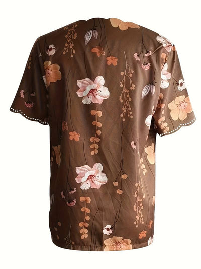 Alyana – Blusa Acampanada con Estampado Floral