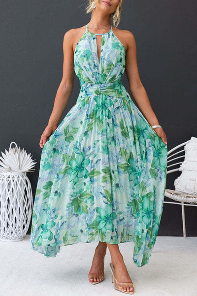 Jinora - Vestido versátil a la rodilla con estampado de flores
