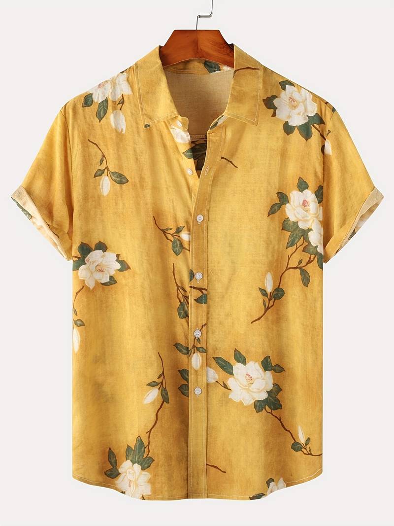 Kenneth - Camisa Casual de Manga Corta con Estilo Fresco