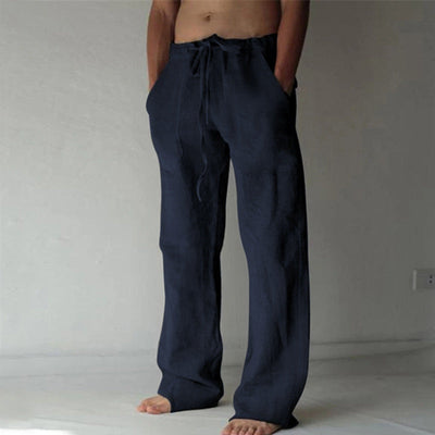 Anton - Pantalón de lino liso para hombre
