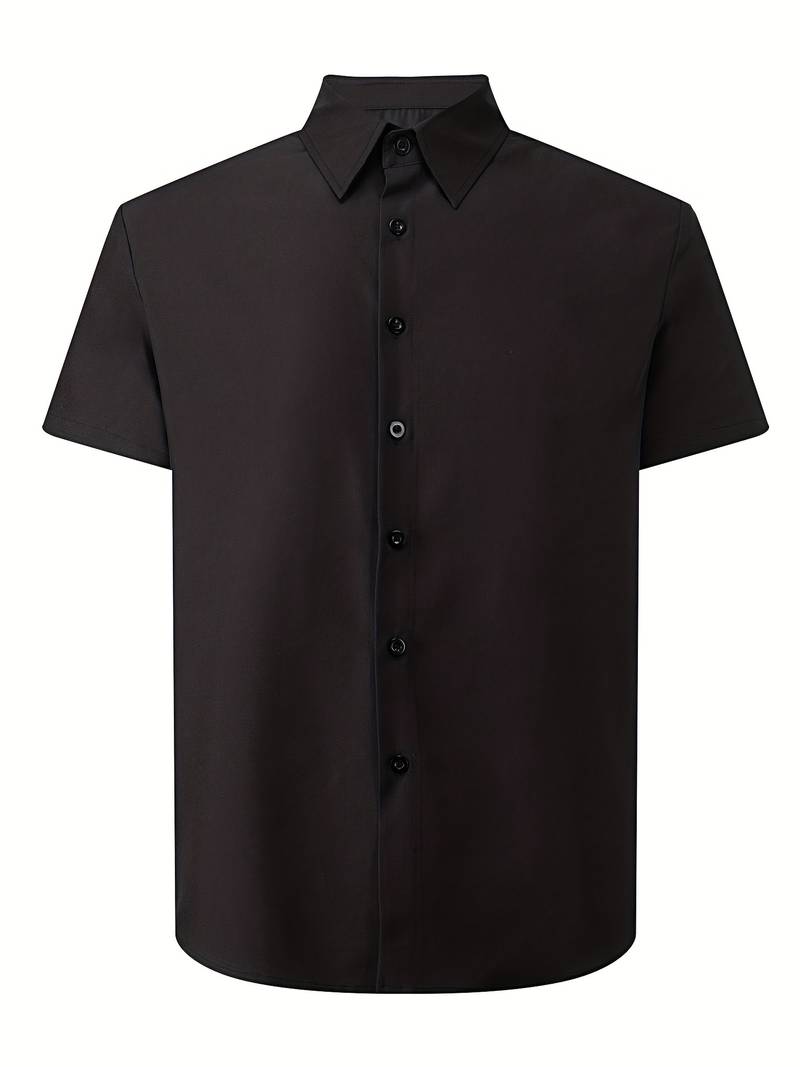 Brent - Camisa Casual Chic de Manga Corta