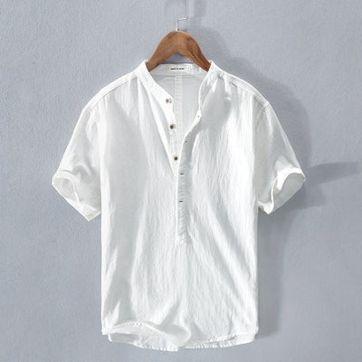 Ismael - Camisa de lino casual con manga corta