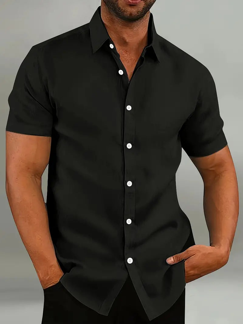 Neil - Camisa Casual con Cuello Button-Down