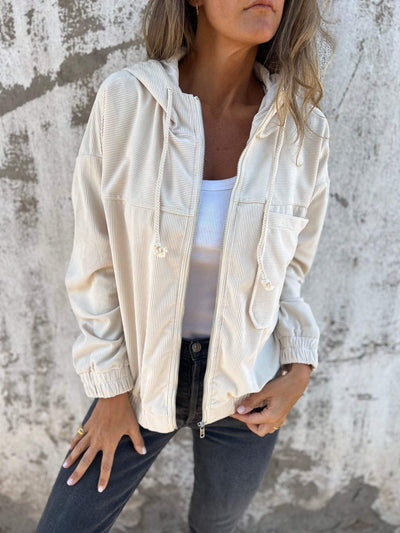 Ariellee – Chaqueta Casual con Capucha y Cierre de Cremallera