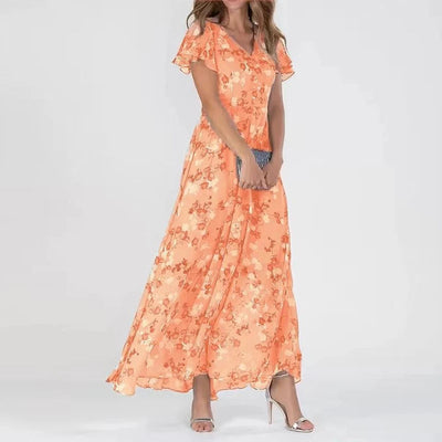 Vicky - Vestido Maxi Floral de Belleza Atemporal