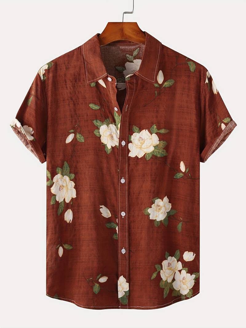 Kenneth - Camisa Casual de Manga Corta con Estilo Fresco
